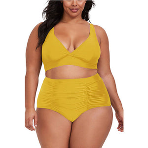 Womens Plus Size High Waist Bikini