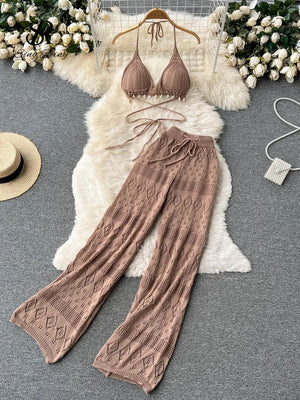 Women 2 Piece Cover Up Pants Set