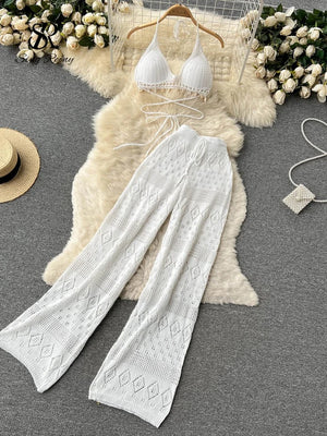 Women 2 Piece Cover Up Pants Set