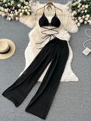 Women 2 Piece Cover Up Pants Set